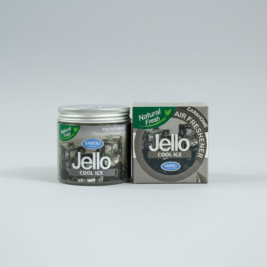 Jello Car Air Freshener – Long-Lasting Gel Fragrance | Odor Eliminator for Cars (Cool Ice)