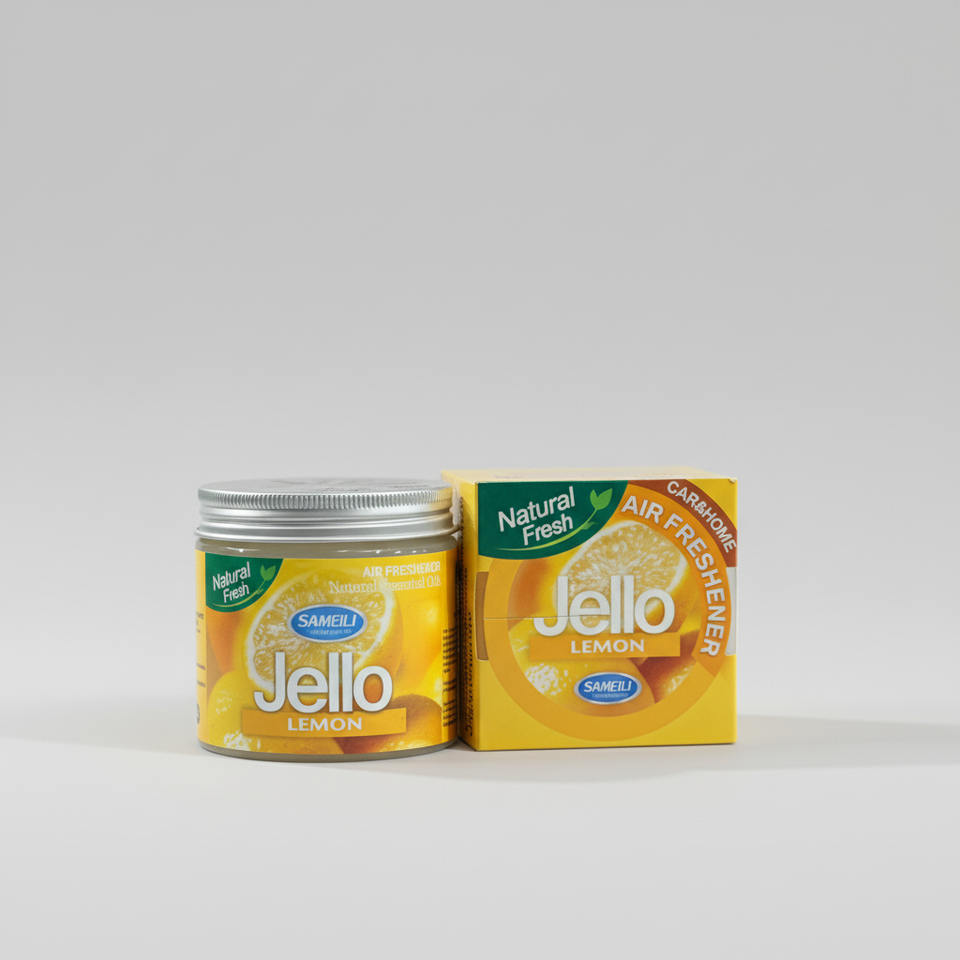 Jello Car Air Freshener – Long-Lasting Gel Fragrance | Odor Eliminator for Cars (Lemon)