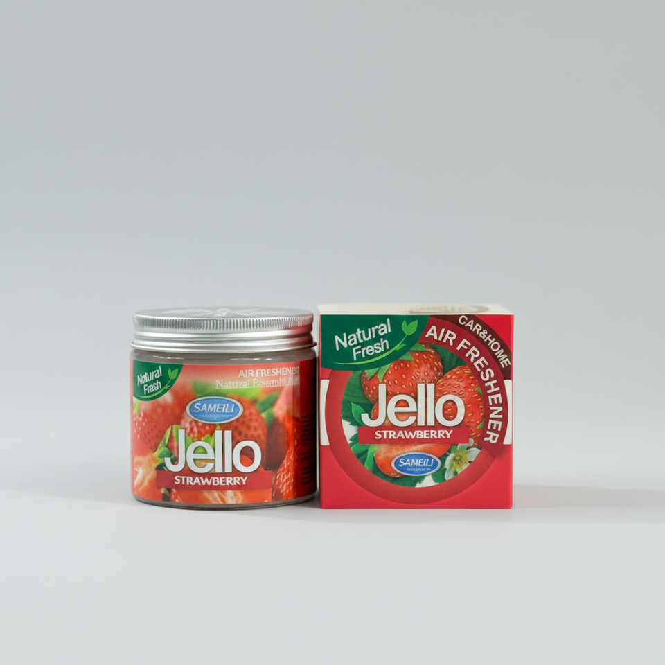 Jello Car Air Freshener – Long-Lasting Gel Fragrance | Odor Eliminator for Cars (Strawberry)
