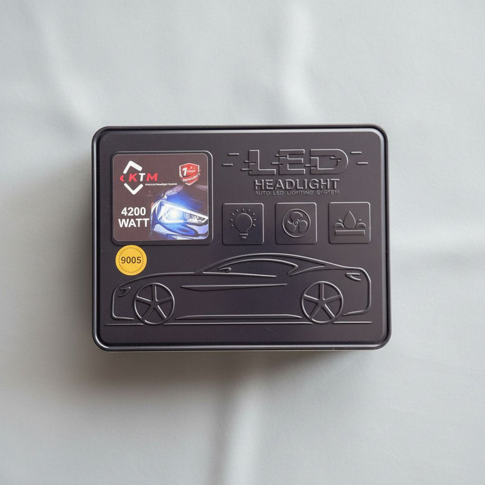 4200W High Power LED Headlight – 2 Copper Heat Pipes | High Build Quality, Ultra Bright & Long-Range Car Headlamp