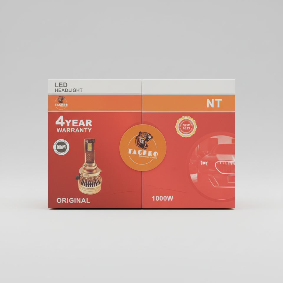 Tec Pro 1000W LED Headlight – High Power Bright Light | Long-Range Beam