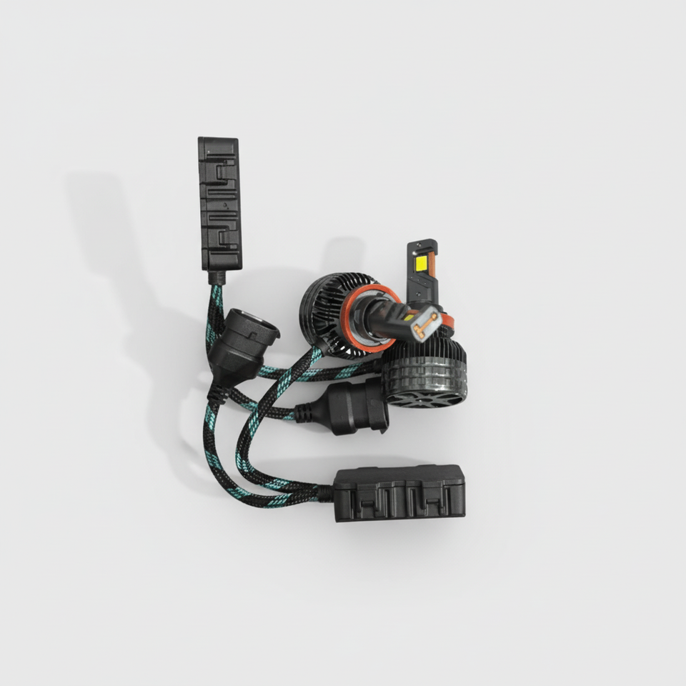 4000W High Power LED Headlight – 3 Copper Cooling Pipes | Ultra Bright Long-Range Car LED Bulb