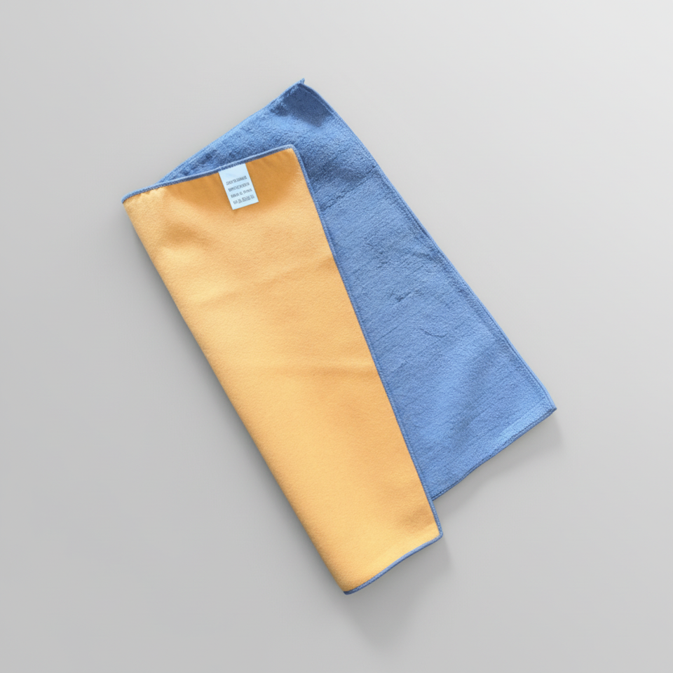 40x40 500 GSM Microfiber Glass Cleaning Cloth – Ultra Clear, Streak-Free Car Window & Mirror Towel